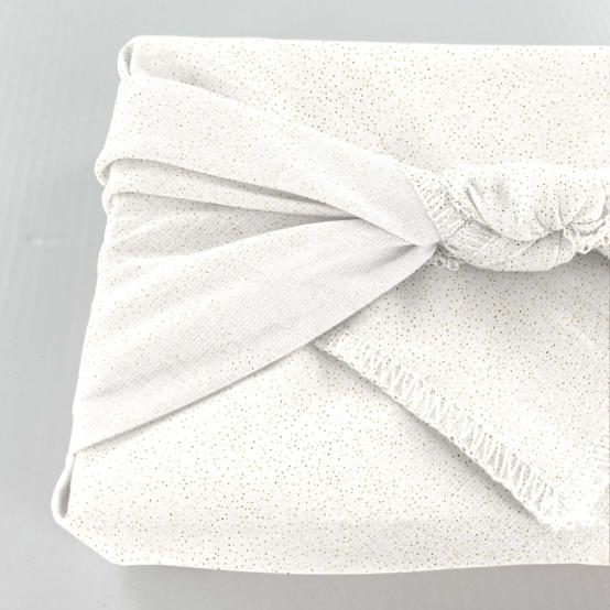 Furoshiki tall 73 x 73 white sequined