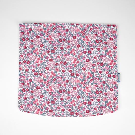 Square flap of saddle bag  rose grenadine