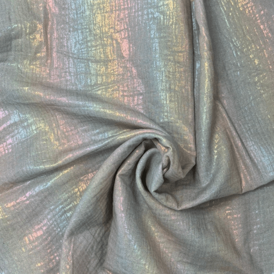 Cotton Fabric ex2423 double gauze rainbow glitter