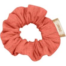 Mini Scrunchie coral lurex gauze