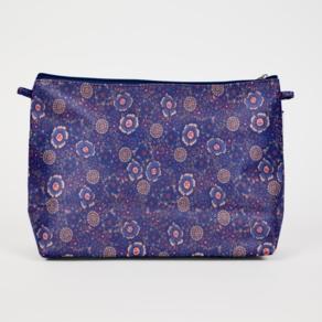 Cosmetic bag with flap lavandula