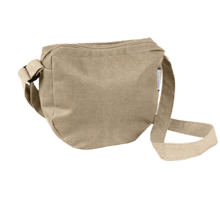 Base of small saddle bag golden linen