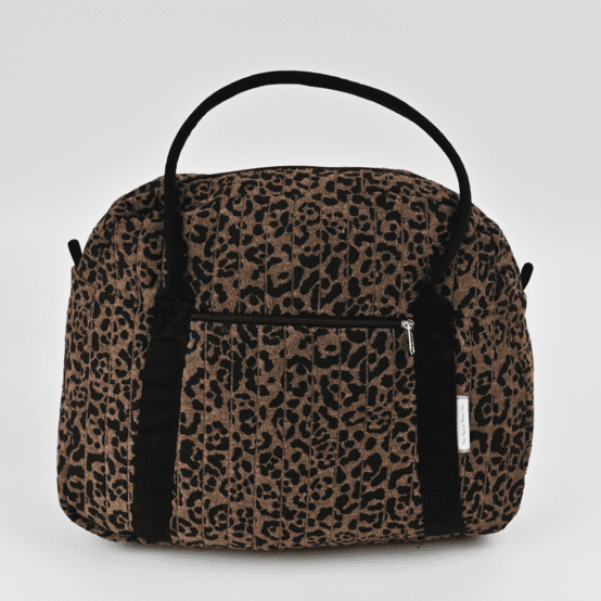 Bowling bag  mocha quilted leopard