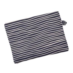 Foldable tote bag striped  ivory navy
