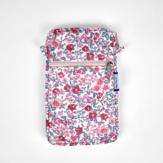 Quilted phone pocket rose grenadine