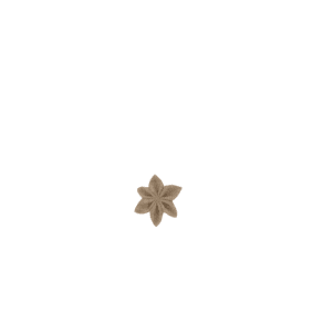 Star flower hairslide copper linen