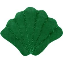 Shell hair-clips bright green