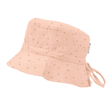 Sun hat adjustable-size T2 gaze pois or rose