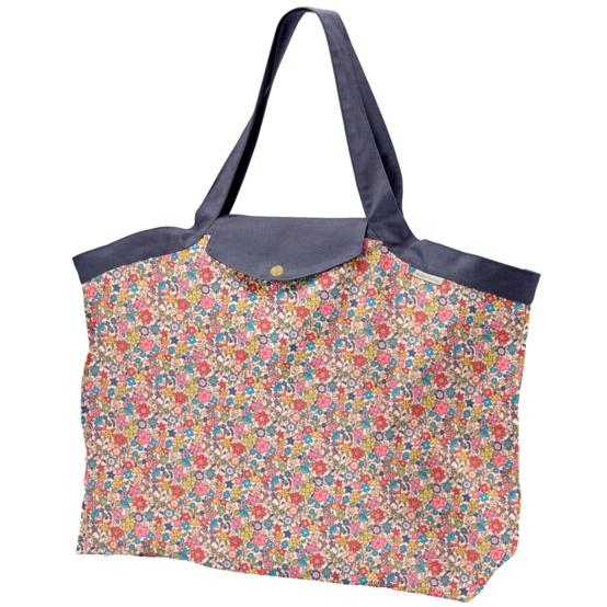 Tote bag with a zip mille et une fleurs