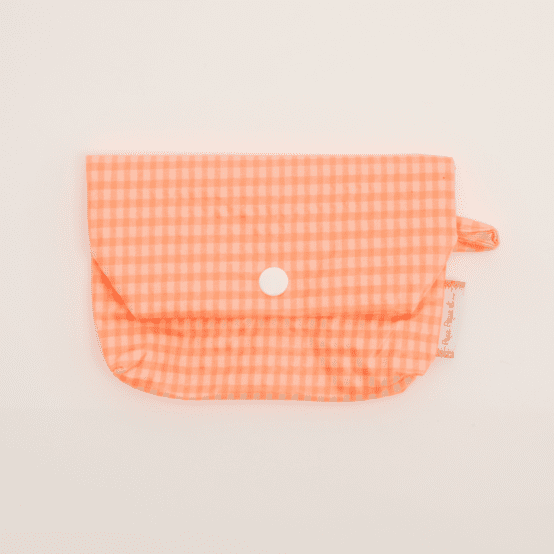 Soap Pouch neon orange gingham