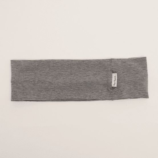 Stretch jersey headband  rayé noir et blanc