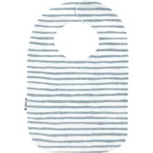 Bib - Baby size striped blue gray glitter