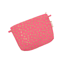 Tiny coton clutch bag feuillage or rose