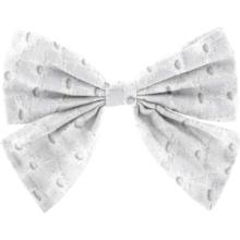 Bow tie hair slide english embroidery