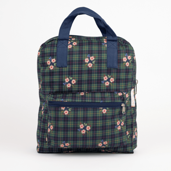 Gaby small backpack tartan fleuri