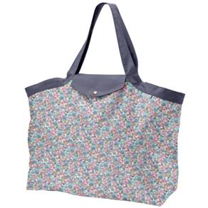 Tote bag with a zip pastel fleuri