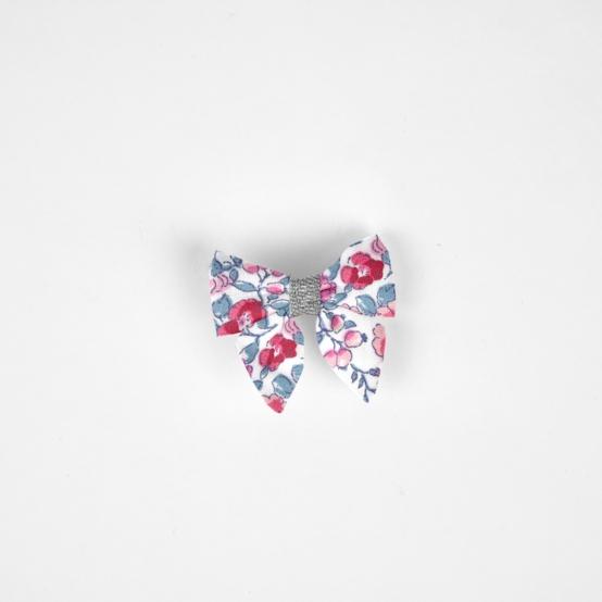 Mini bow tie clip rose grenadine