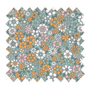 Cotton fabric ex2503 floral retro lichen