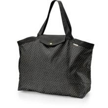 Tote bag with a zip golden straw
