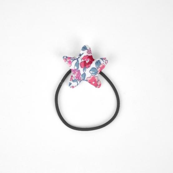Pony-tail elastic hair star rose grenadine