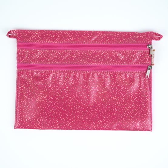 Aloïs flat pouch fuchsia pailleté