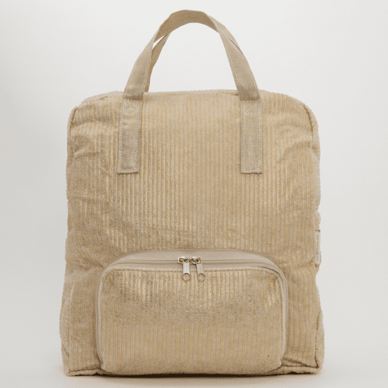Foldable rucksack Gaby gold large corduroy