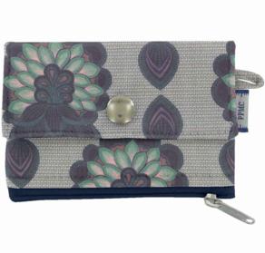 zipper pouch card purse lotus vert