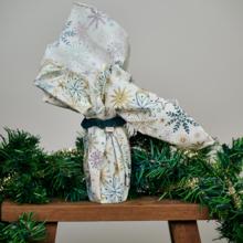 Furoshiki medium 48x48 ex2447 off white christmas stars