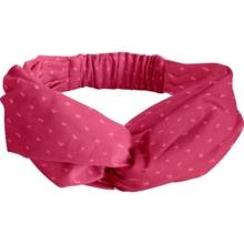 crossed headband plumetis rose fuchsia