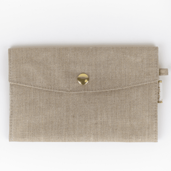 Wallet golden linen