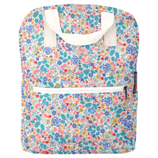 Gaby small backpack champêtre bleuté