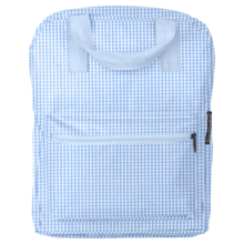 Gaby small backpack sky blue gingham