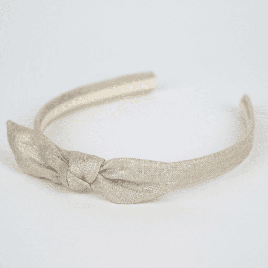 bow headband  glitter linen