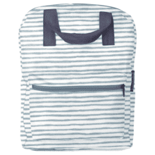 Gaby small backpack striped blue gray glitter