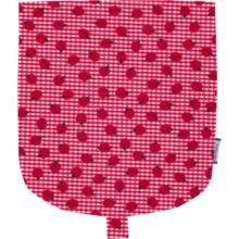 Flap of small shoulder bag ladybird gingham