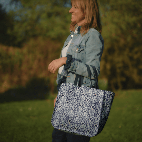 Shopping bag scandinavia bleu
