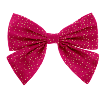 Bow tie hair slide fuchsia pailleté