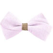 Double cross bow hair slide small light pink