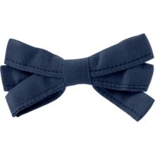 Ribbon bow hair slide navy blue