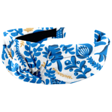 Large Crossed Headband passion bleue