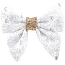 Mini bow tie clip english embroidery