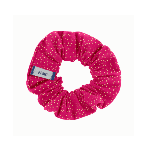 Small scrunchie fuchsia pailleté
