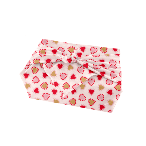 Furoshiki medium 48x48 petits coeurs