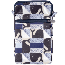 Quilted phone pocket baleino bleu