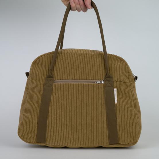 Bowling bag  brown large corduroy