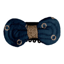 Noeud Anti-Glisse hair slide bulle bronze marine