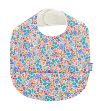 Coated fabric bib champêtre bleuté