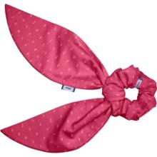 Short tail scrunchie plumetis rose fuchsia