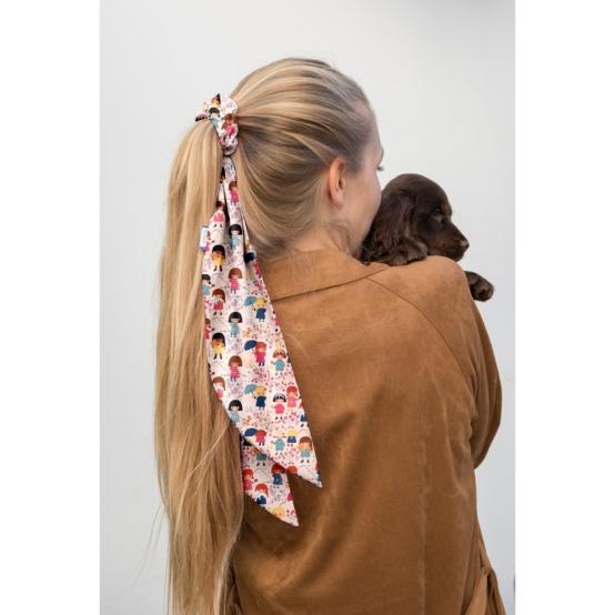 Long tail scrunchie petites filles pop