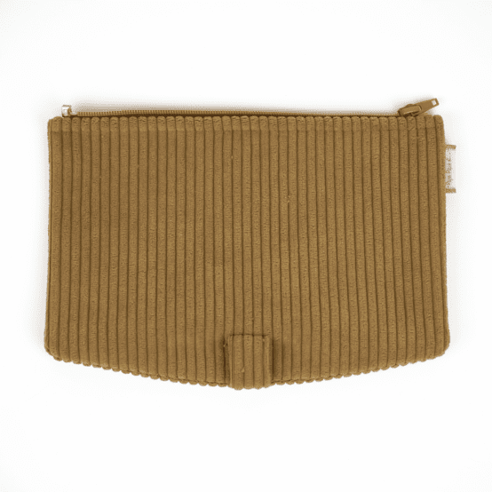 Flap of shoulder bag brown large corduroy